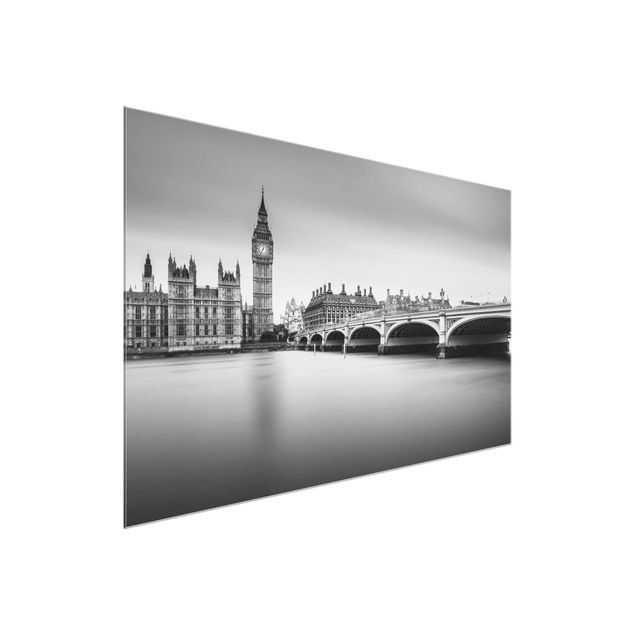 Glastavlor arkitektur och skyline Westminster Bridge And Big Ben