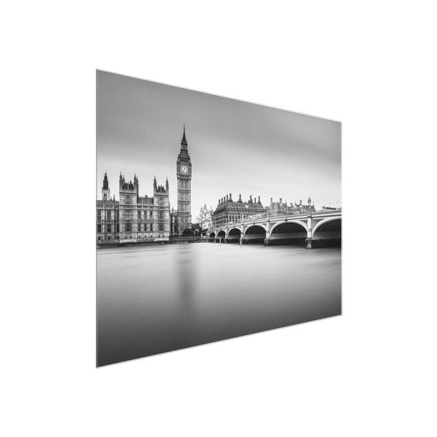 Glastavlor arkitektur och skyline Westminster Bridge And Big Ben