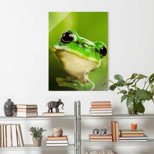 Glastavlor djur Frog