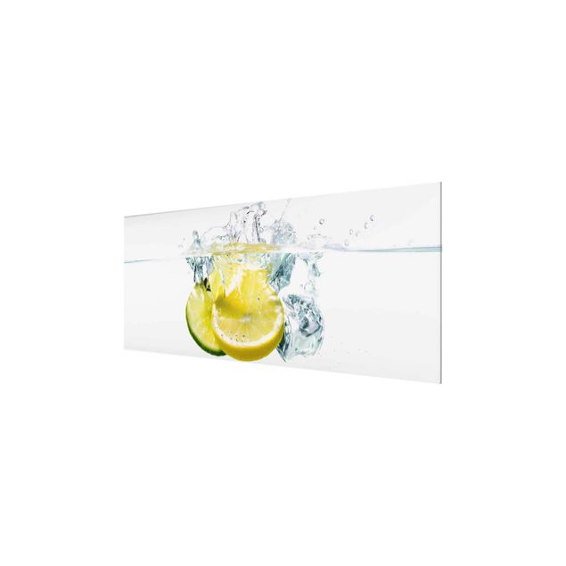 Glas Magnettavla Lemon And Lime In Water