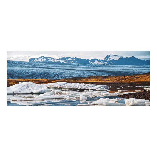 Glastavlor landskap Glacier Lagoon