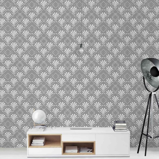 Tapeter modernt Glitter Look With Art Deko On Grey Backdrop