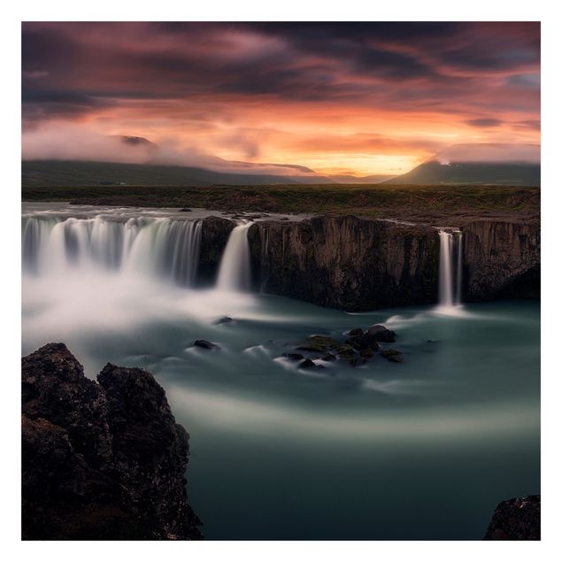 Fototapeter landskap Goðafoss Waterfall In Iceland