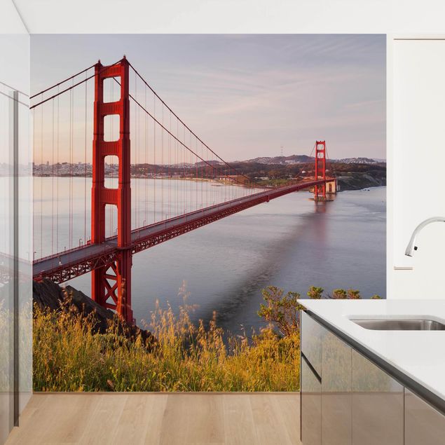 Fototapeter blå Golden Gate Bridge In San Francisco