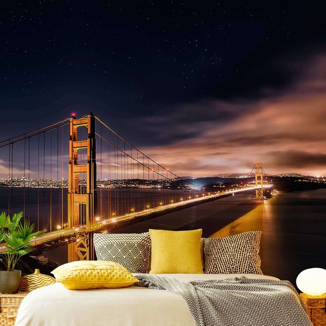 Fototapeter arkitektur och skyline Golden Gate To Stars
