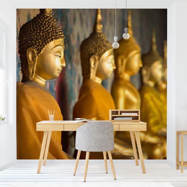 Kök dekoration Golden Buddha Statue