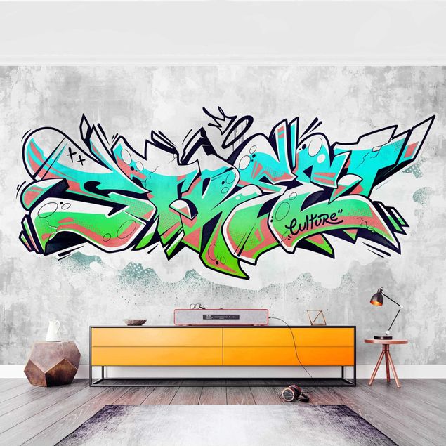 Tapeter industriell Graffiti Art Street Culture