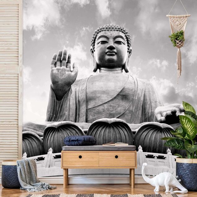 Tapeter modernt Big Buddha Black And White
