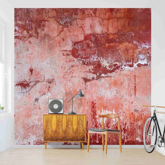 Kök dekoration Grunge Concrete Wall Red