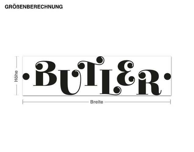 Kök dekoration Butler lettering