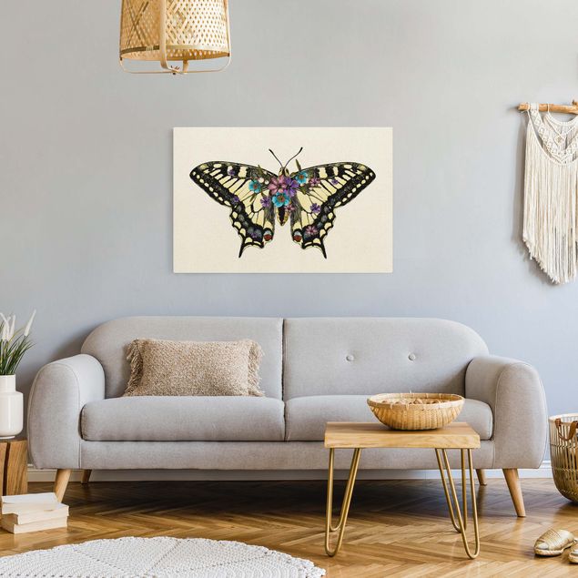 Tavlor modernt Illustration Floral Swallowtail