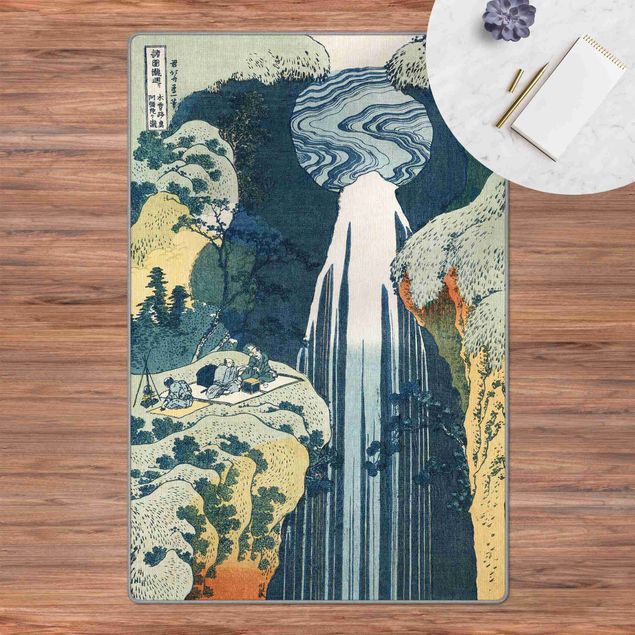 modern matta Katsushika Hokusai – The Waterfall Of Amida