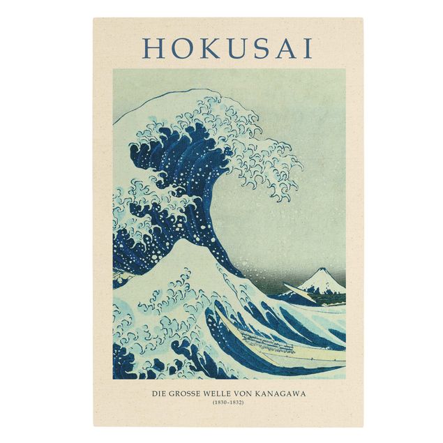 Tavlor modernt Katsushika Hokusai - The Big Wave Of Kanagawa - Museum Edition