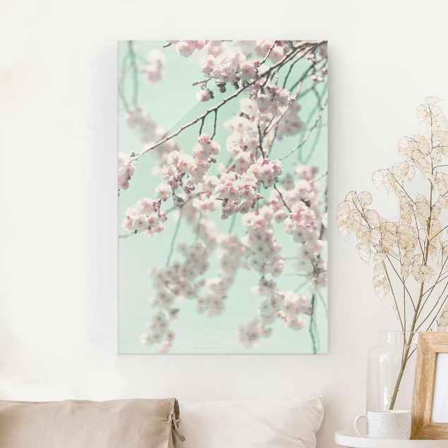 Kök dekoration Dancing Cherry Blossoms On Canvas