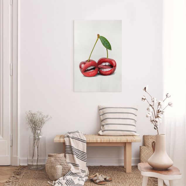 Canvastavlor grönsaker och frukt Cherry Lips