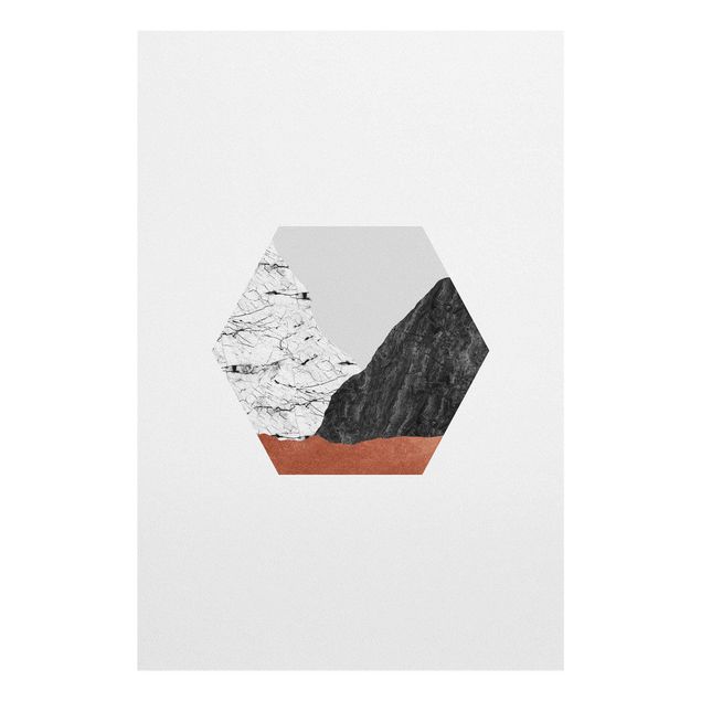 Tavlor mönster Copper Mountains Hexagonal Geometry