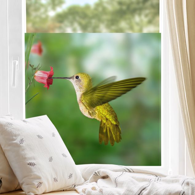 Kök dekoration Hummingbird And Flower