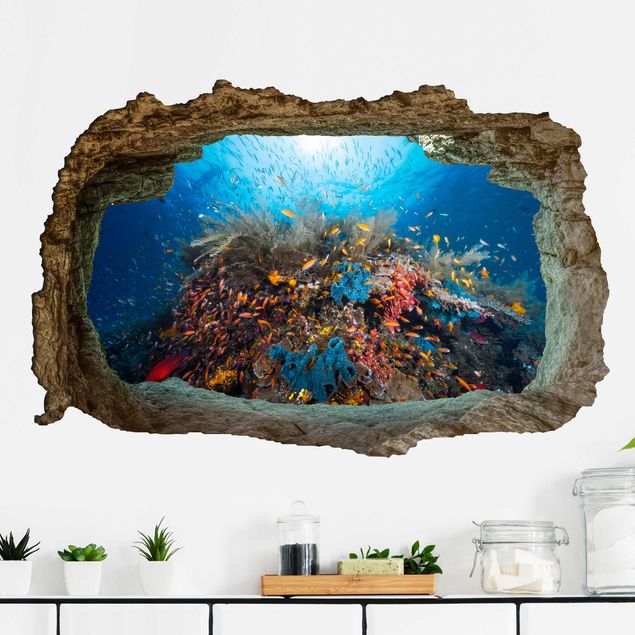 Wallstickers 3D 3D lagoon underwater