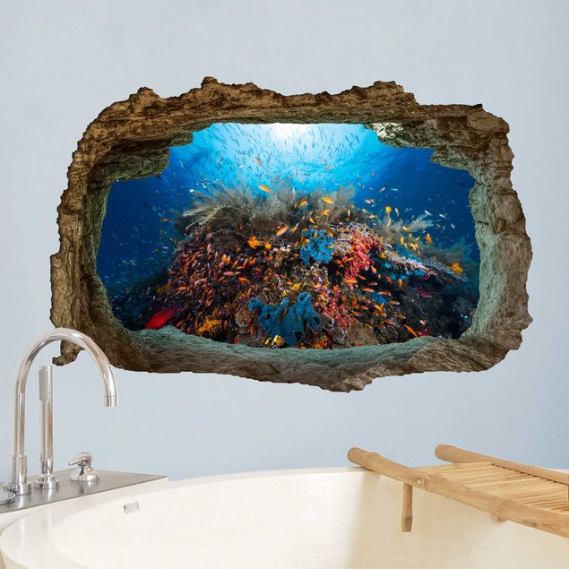 Wallstickers 3D lagoon underwater