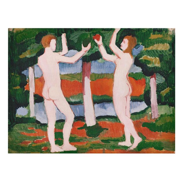 Canvastavlor konstutskrifter August Macke - Adam And Eve