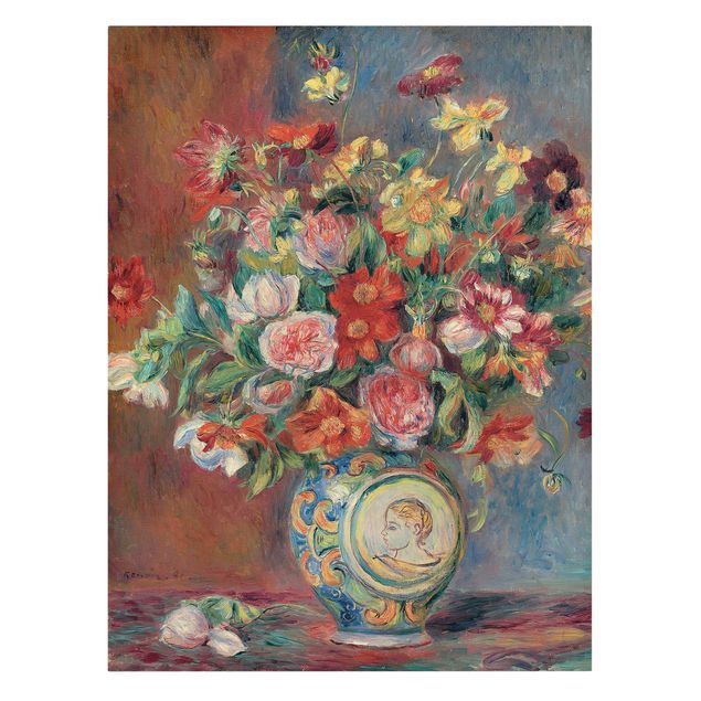 Canvastavlor blommor  Auguste Renoir - Flower vase