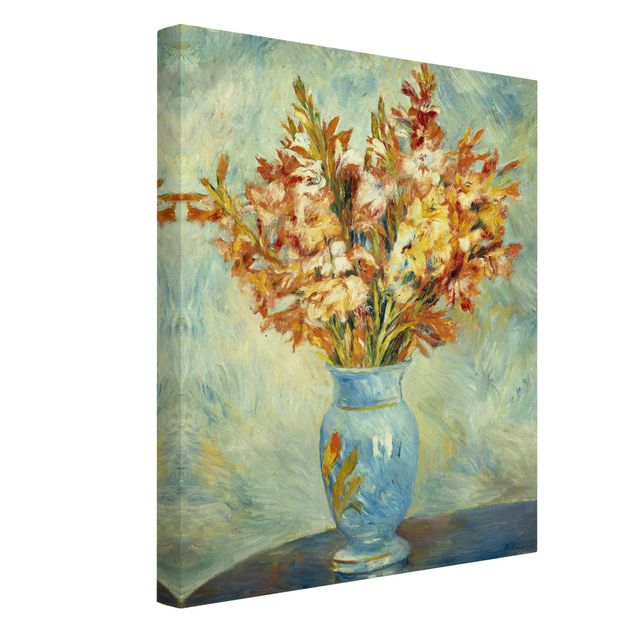 Konststilar Auguste Renoir - Gladiolas in a Blue Vase
