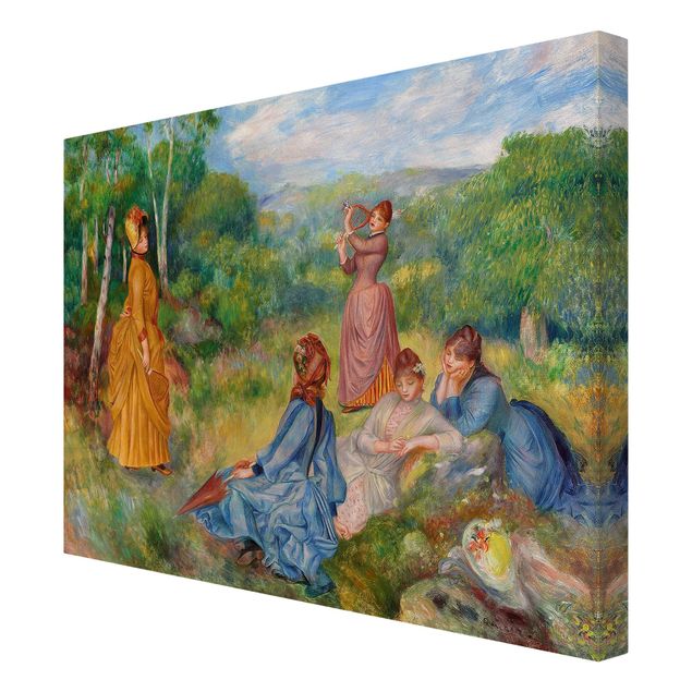 Tavlor landskap Auguste Renoir - Young Ladies Playing Badminton