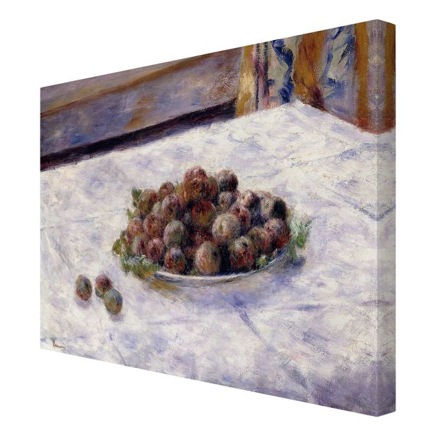 Tavlor konstutskrifter Auguste Renoir - Still Life, A Plate Of Plums