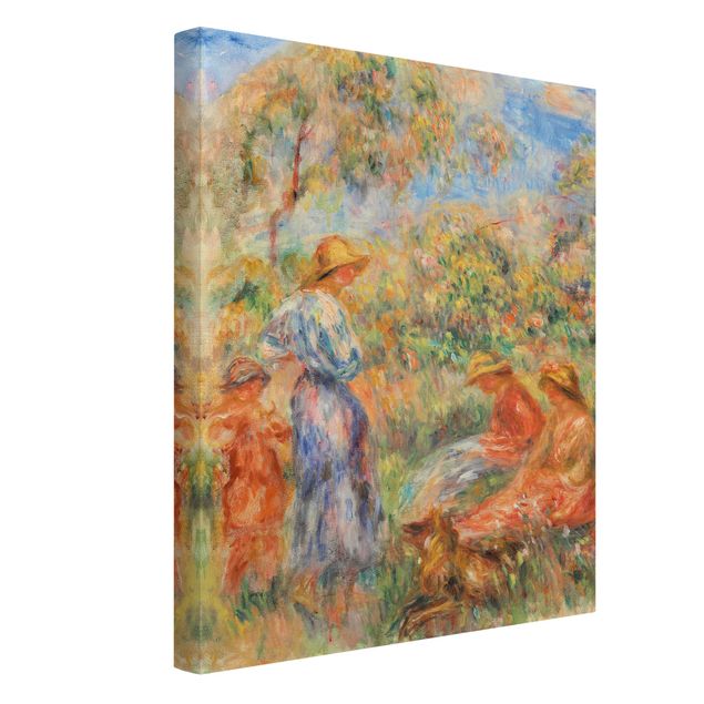 Konstutskrifter Auguste Renoir - Three Women and Child in a Landscape