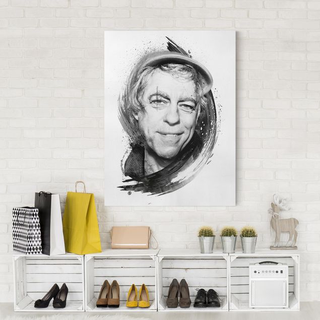 Tavlor porträtt Bob Geldof - Strassenkoeter - Viva Con Agua
