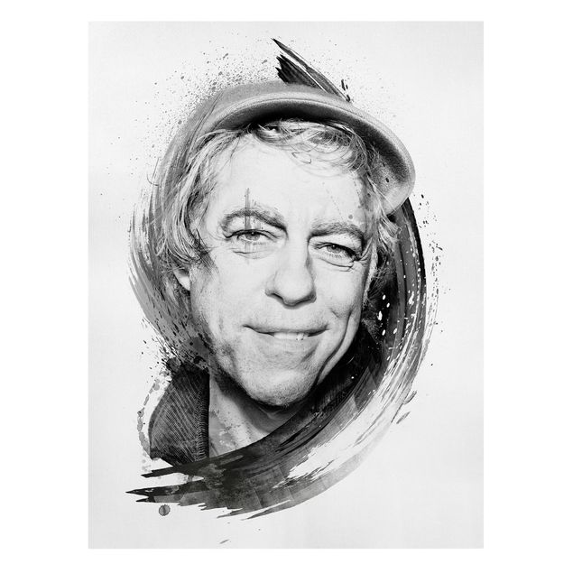 Tavlor svart och vitt Bob Geldof - Strassenkoeter - Viva Con Agua