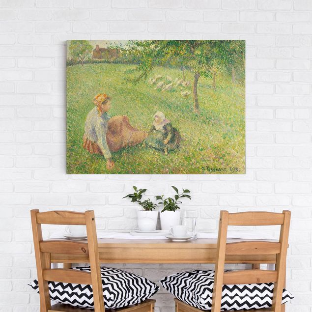 Konststilar Impressionism Camille Pissarro - The Geese Pasture