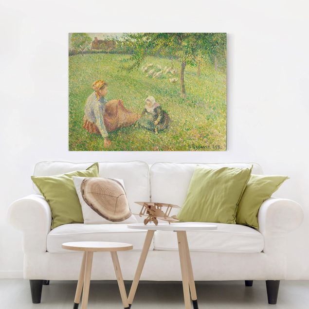 Konststilar Pointillism Camille Pissarro - The Geese Pasture