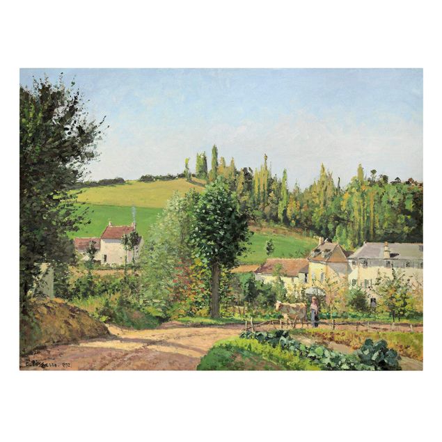 Konststilar Romantik Camille Pissarro - Hamlet In The SurRolling Hillss Of Pontoise