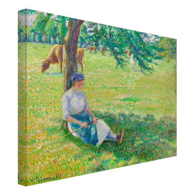 Konststilar Post Impressionism Camille Pissarro - Cowgirl, Eragny