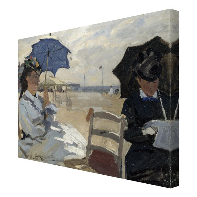 Tavlor stränder Claude Monet - At The Beach Of Trouville