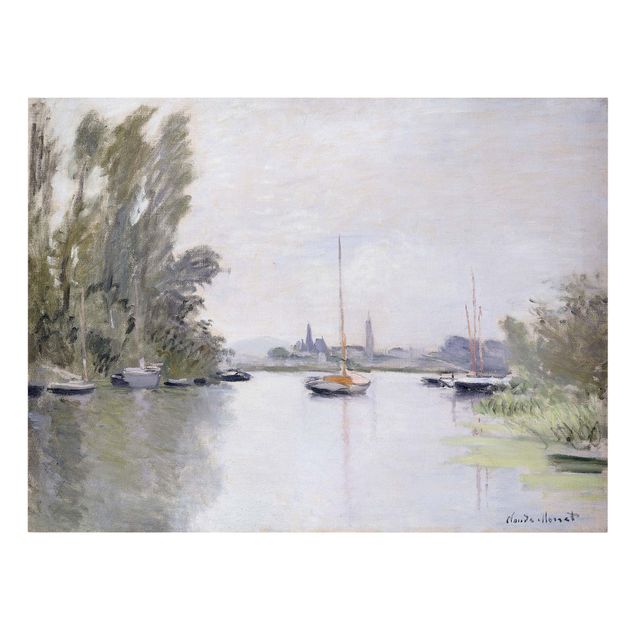 Tavlor landskap Claude Monet - Argenteuil Seen From The Small Arm Of The Seine