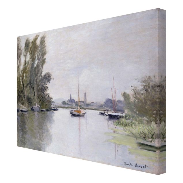 Canvastavlor Arkitektur och Skyline Claude Monet - Argenteuil Seen From The Small Arm Of The Seine