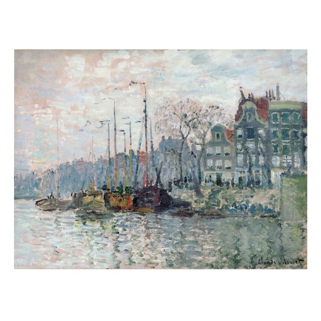Canvastavlor Arkitektur och Skyline Claude Monet - View Of The Prins Hendrikkade And The Kromme Waal In Amsterdam