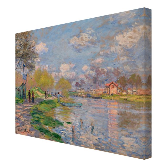 Canvastavlor konstutskrifter Claude Monet - Spring On The Seine
