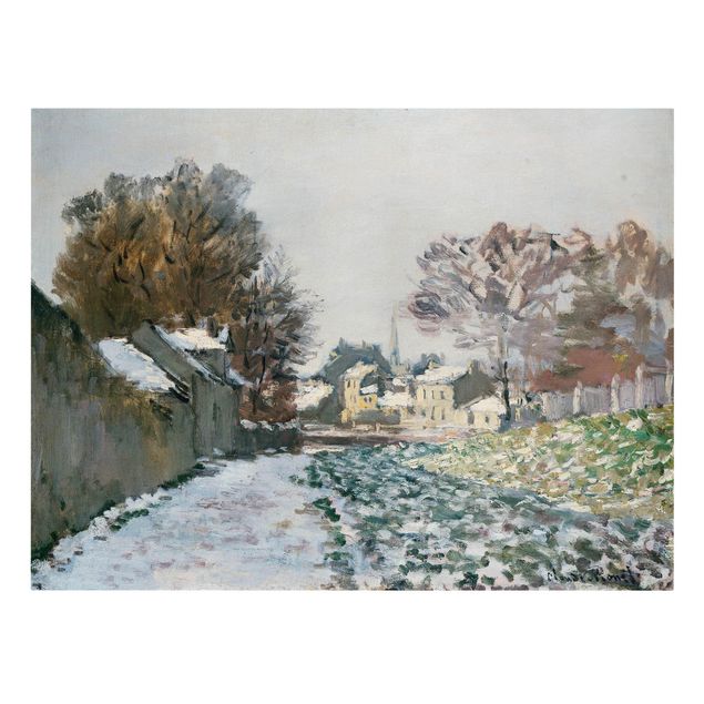 Tavlor landskap Claude Monet - Snow At Argenteuil