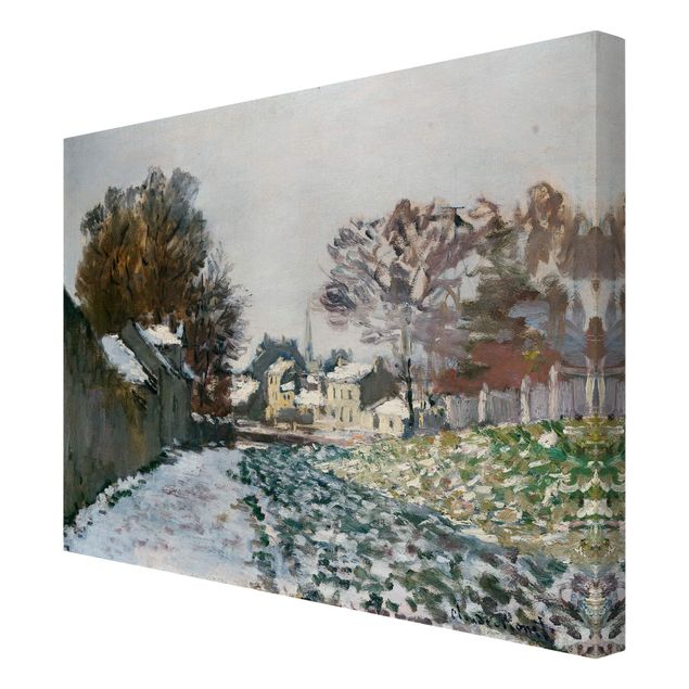 Canvastavlor konstutskrifter Claude Monet - Snow At Argenteuil