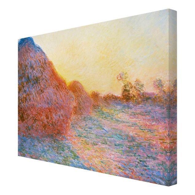 Tavlor landskap Claude Monet - Haystack In Sunlight