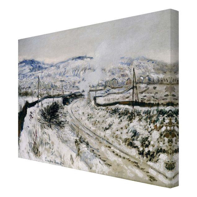 Tavlor bergen Claude Monet - Train In The Snow At Argenteuil
