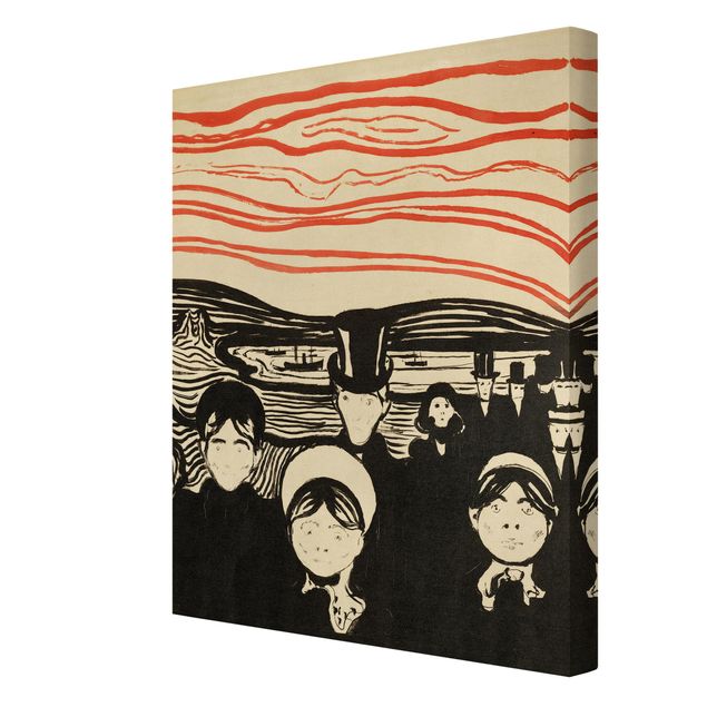 Canvastavlor konstutskrifter Edvard Munch - Anxiety