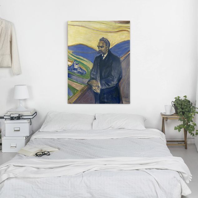Konststilar Post Impressionism Edvard Munch - Portrait of Friedrich Nietzsche