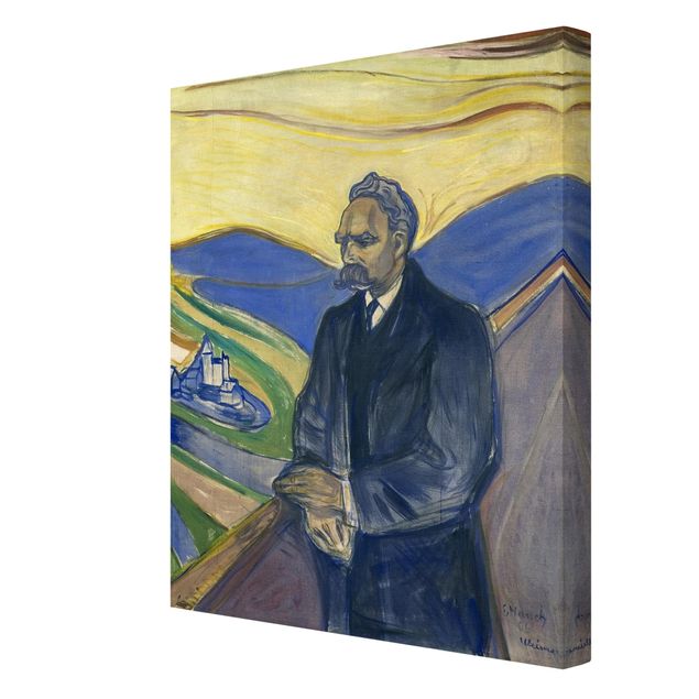 Canvastavlor konstutskrifter Edvard Munch - Portrait of Friedrich Nietzsche