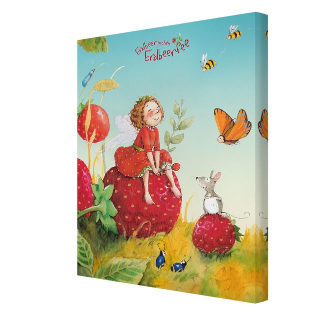 Canvastavlor Little Strawberry Strawberry Fairy - Enchanting