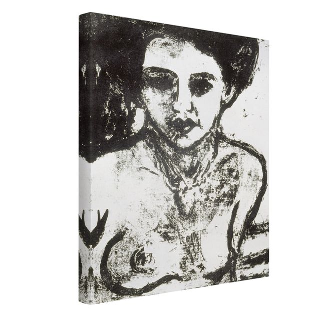Canvastavlor svart och vitt Ernst Ludwig Kirchner - Artist's Child