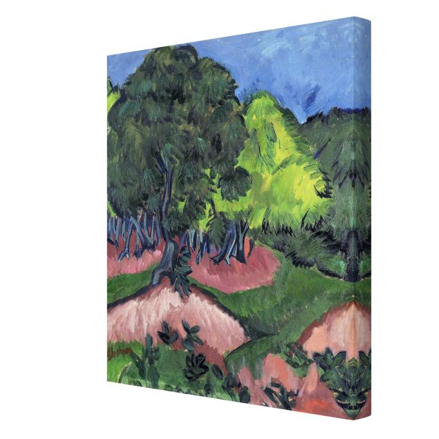 Canvastavlor konstutskrifter Ernst Ludwig Kirchner - Landscape with Chestnut Tree